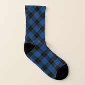 Clan Hume Tartan Royal Blue en Black Pset Sokken (Rechts - buiten)