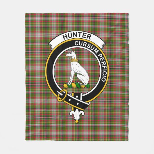Clan Hunter 1819 Tartan Pset Fleece Deken (Voorkant)