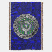 Clan Hunter Crest & Tartan Knot Deken (Voorkant Verticaal)