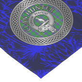 Clan Hunter Crest & Tartan Knot Korte Tafelloper (Hoek)