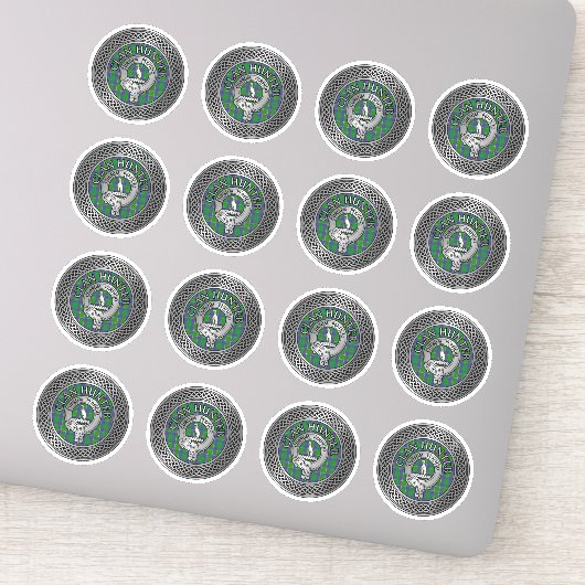 Clan Hunter Crest & Tartan Knot Sticker (Detail)