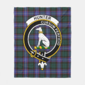 Clan Hunter Modern Tartan Pset Fleece Deken (Voorkant)