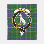 Clan Hunter of Hunterston Tartan Pset Fleece Deken (Voorkant)