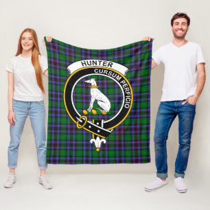 Clan Hunter of Peeblesshire Tartan Fleece Deken