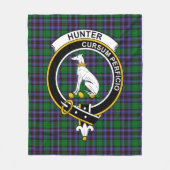 Clan Hunter of Peeblesshire Tartan Fleece Deken (Voorkant)