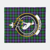 Clan Hunter Tartan Schotlandse ruit Fleece Deken (Voorkant (Horizontaal))