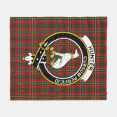 Clan Hunter (VS) Tartan Pset Fleece Deken (Voorkant (Horizontaal))