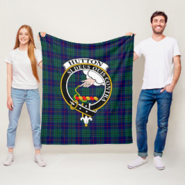 Clan Hutton Tartan Pset Fleece Deken