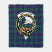 Clan Hutton Tartan Pset Fleece Deken (Voorkant)