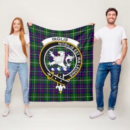 Clan Inglis Modern Tartan Pset Fleece Deken