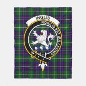 Clan Inglis Modern Tartan Pset Fleece Deken (Voorkant)