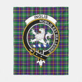 Clan Inglis Tartan Pset Fleece Deken (Voorkant)