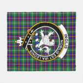 Clan Inglis Tartan Schots geruit kleed Fleece Deken (Voorkant (Horizontaal))