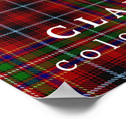 Clan Innes Colors of Scotland Tartan Poster (Hoek)