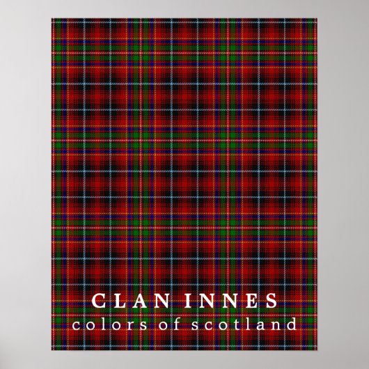 Clan Innes Colors of Scotland Tartan Poster (Voorkant)