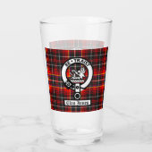 Clan Innes Crest Badge en Tartan Glas (Achterkant)