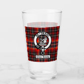 Clan Innes Crest Badge en Tartan Glas (Voorkant)