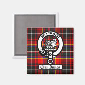 Clan Innes Crest Badge en Tartan Magneet (Voorkant / Achterkant)