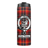 Clan Innes Crest Badge en Tartan Thermosbeker (Voorkant)