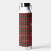 Clan Innes Crest Badge en Tartan Waterfles (Voorkant)