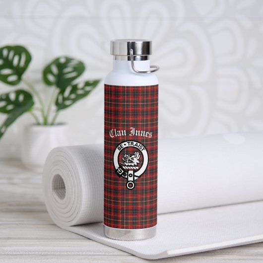 Clan Innes Crest Badge en Tartan Waterfles (Yoga)