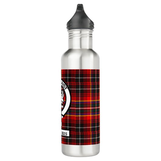 Clan Innes Crest Badge en Tartan Waterfles (Rechts)