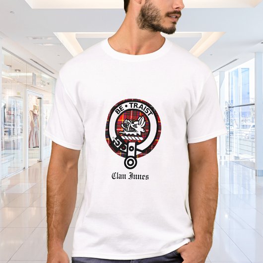 Clan Innes Crest Badge & Tartan T-shirt