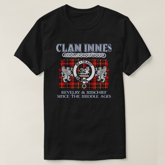 Clan Innes crest Schotse clans Schotse achternaam T-shirt (Design voorkant)