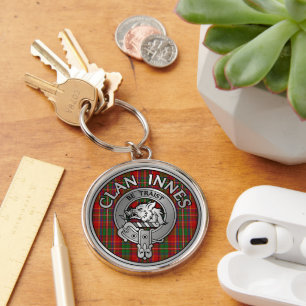 Clan Innes Crest & Tartan Sleutelhanger