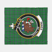 Clan Innes Hunting Tartan Pset Fleece Deken (Voorkant (Horizontaal))
