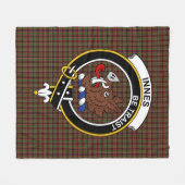 Clan Innes of Cowie Tartan Pset Fleece Deken (Voorkant (Horizontaal))