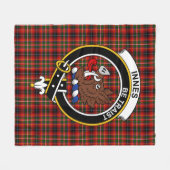 Clan Innes of Moray Tartan Pset Fleece Deken (Voorkant (Horizontaal))