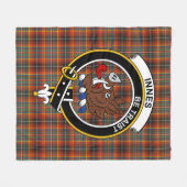 Clan Innes Oude Tartan Plaid Fleece Deken (Voorkant (Horizontaal))