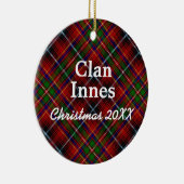 Clan Innes Scottish Tartan Keramisch Ornament (Rechts)