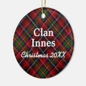 Clan Innes Scottish Tartan Keramisch Ornament (Links)