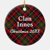 Clan Innes Scottish Tartan Keramisch Ornament (Achterkant)
