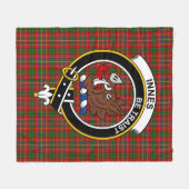 Clan Innes Tartan Pset Fleece Deken (Voorkant (Horizontaal))