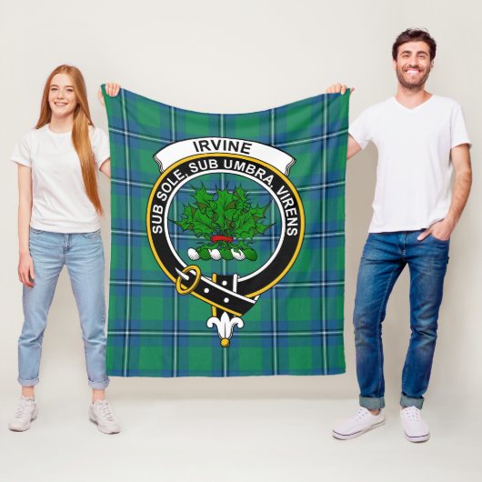Clan Irvine Ancient Tartan Pset Fleece Deken (In situ)