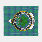 Clan Irvine Ancient Tartan Pset Fleece Deken (Voorkant (Horizontaal))