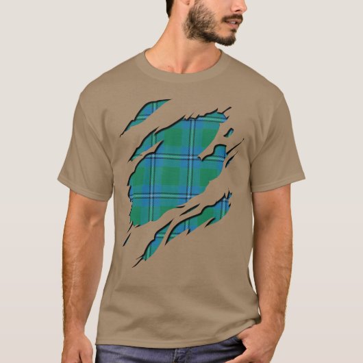 Clan Irvine Irwin Tartan Plaid Effects T-shirt (Voorkant)