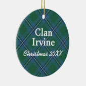 Clan Irvine Scottish Tartan Keramisch Ornament (Rechts)