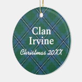 Clan Irvine Scottish Tartan Keramisch Ornament (Links)