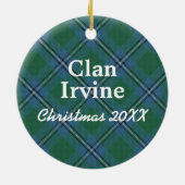 Clan Irvine Scottish Tartan Keramisch Ornament (Achterkant)