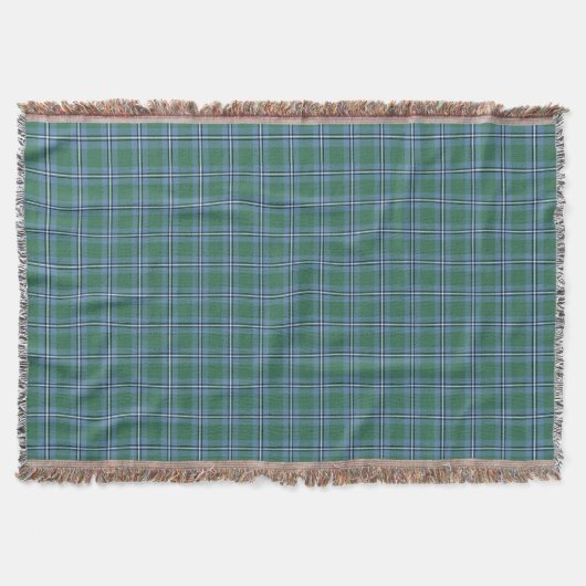 Clan Irvine Tartan Light Blue en Green Pset Deken (Voorkant)