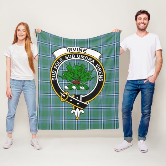 Clan Irvine Tartan Pset Fleece Deken (In situ)