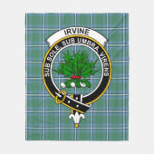 Clan Irvine Tartan Pset Fleece Deken (Voorkant)