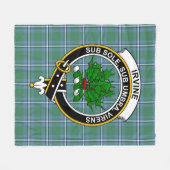 Clan Irvine Tartan Pset Fleece Deken (Voorkant (Horizontaal))