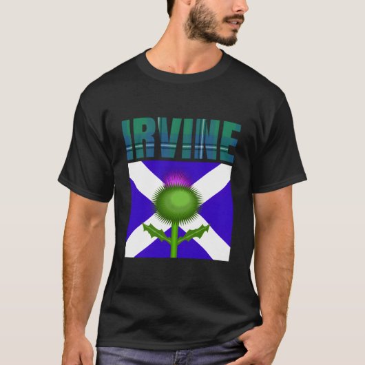 Clan Irvine Tartan Schotse familienaam Scotland P T-shirt (Voorkant)