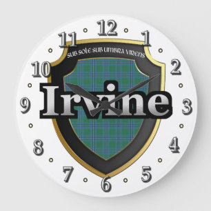 Clan Irvine Tartan Scottish Dream Clock Grote Klok