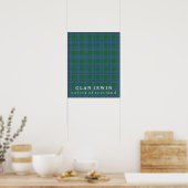 Clan Irwin Colors of Scotland Tartan Poster (Keuken)